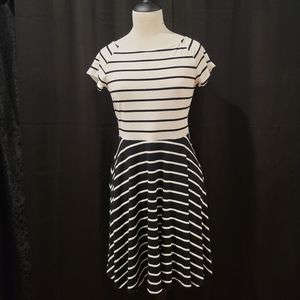 Black and white striped ann taylor Loft dress